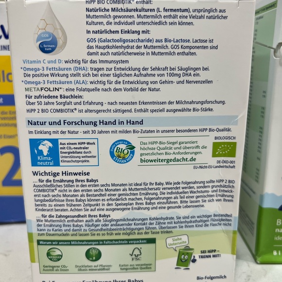 3 PACK HiPP Germany Stage 2- NEW UNOPENED - Picture 3 of 4